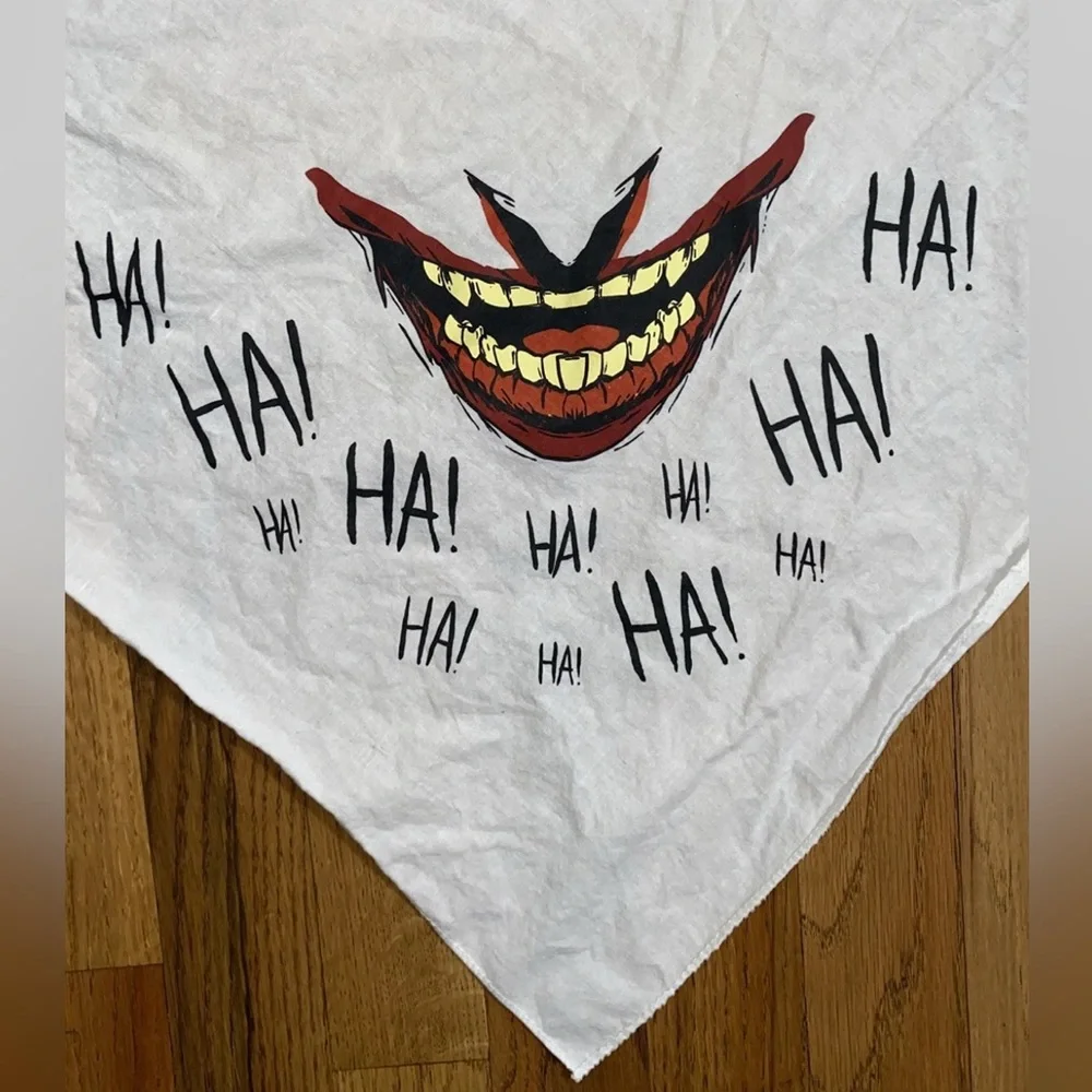 Child Fancy Dress Size Medium Batman Joker Purple Jacket With White Bandana